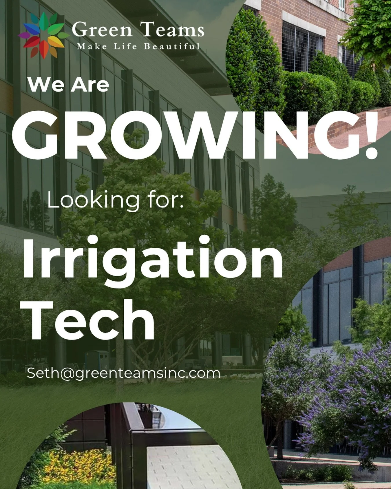 We&rsquo;re growing and looking for an Irrigation Technician to join our team at Green Teams! 🌱

Interested? Email: seth@greenteamsinc.com

#BryanTX #CollegeStationTX #BCSJobs #AggielandJobs #NowHiring
